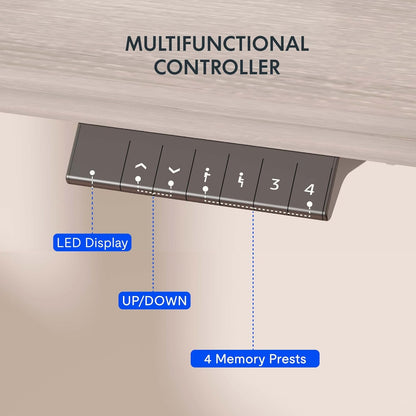 Height Adjustable Electric Standing Desk with Smooth Surface-4
