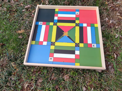 JAMAICANLUDO Jamaican Ludo Original Edition | 24in x 24in Board Game | Family Game Night Activity | Fun Easy Multi-Player Entertainment (4 Players, Ages 6+)