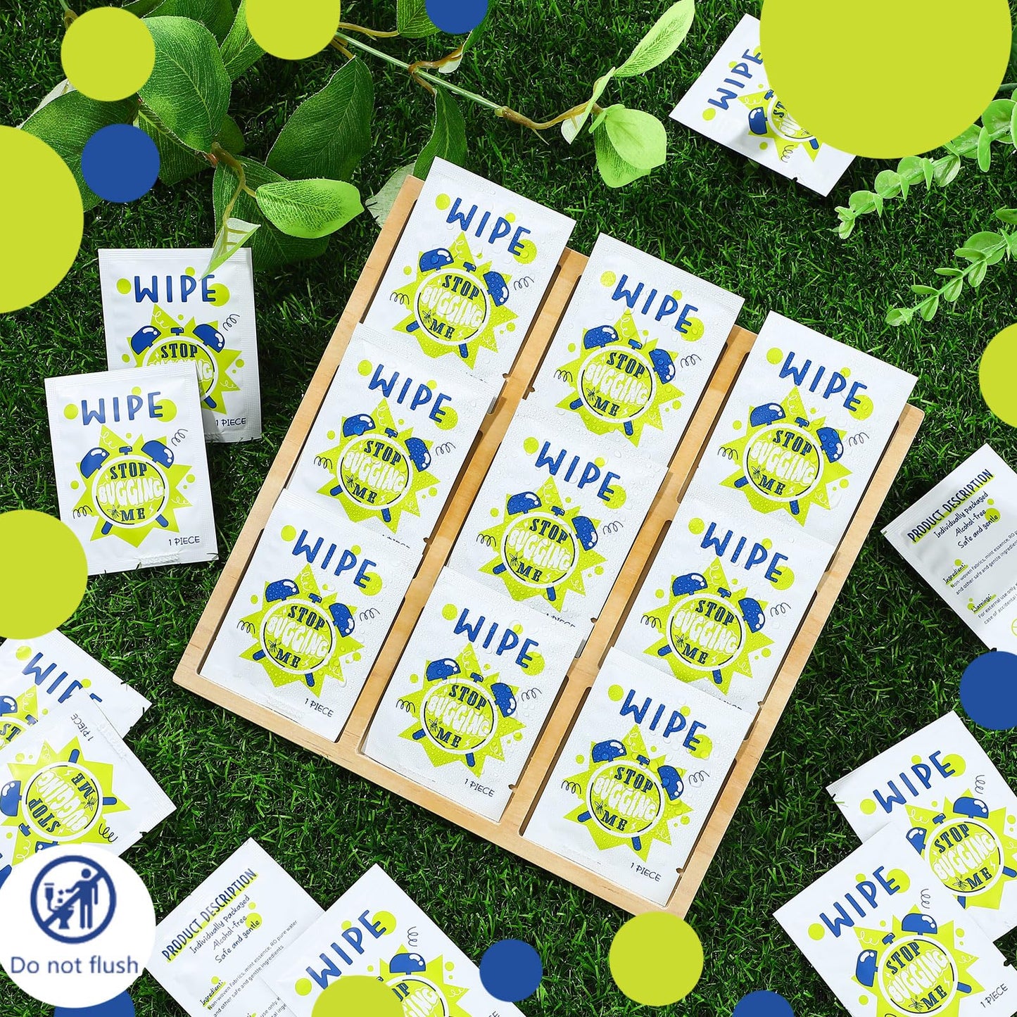 Tondiamo 200 Pcs Peppermint Wipes Mint Travel Individually Wrapped Bulk Wipes for Summer Outdoors Long Lasting Comfortable Hiking