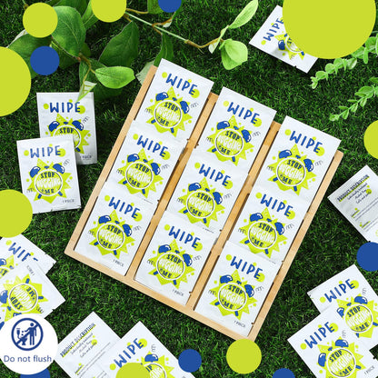 Tondiamo 200 Pcs Peppermint Wipes Mint Travel Individually Wrapped Bulk Wipes for Summer Outdoors Long Lasting Comfortable Hiking