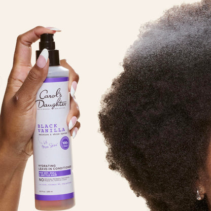 Carol's Daughter Black Vanilla Leave In Conditioner for Curly, Wavy or Natural Hair, Moisturizing Hair Care for Dry, Dull or Brittle Hair, 8 Fl Oz