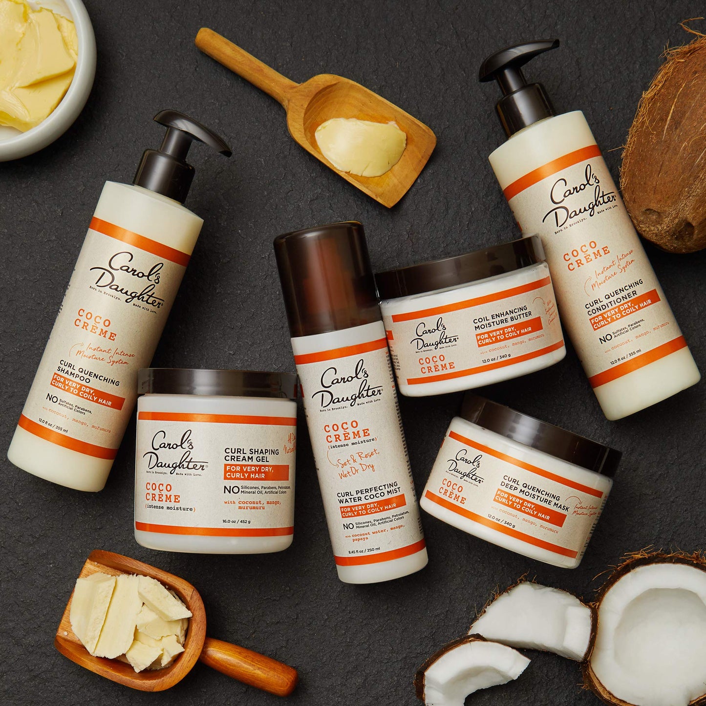 Carol’s Daughter Coco Creme Curl Shaping Cream Gel, with Coconut Oil, Coconut Milk, Hair Gel for Curly Hair , Silicone, Paraben and Mineral Oil Free, For Very Dry Split Ends, 16 Oz