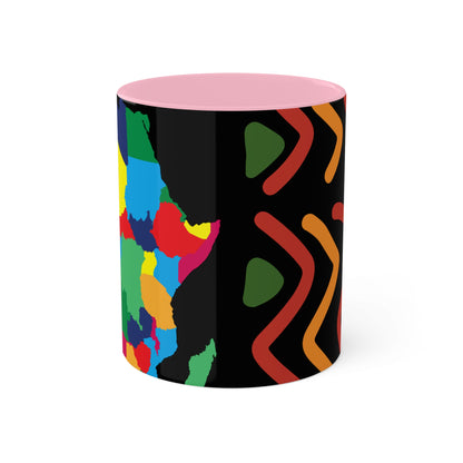 THE AFRICA MAP Colorful Mugs, 11oz by SobG Designs