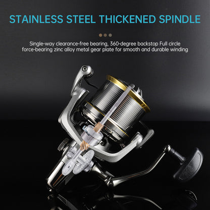 17+1BB 8000-14000 Series Aluminum Alloy Spool Fishing Reel, 4.8:1 Gear Ratio, Durable Long Casting for Baitcasting