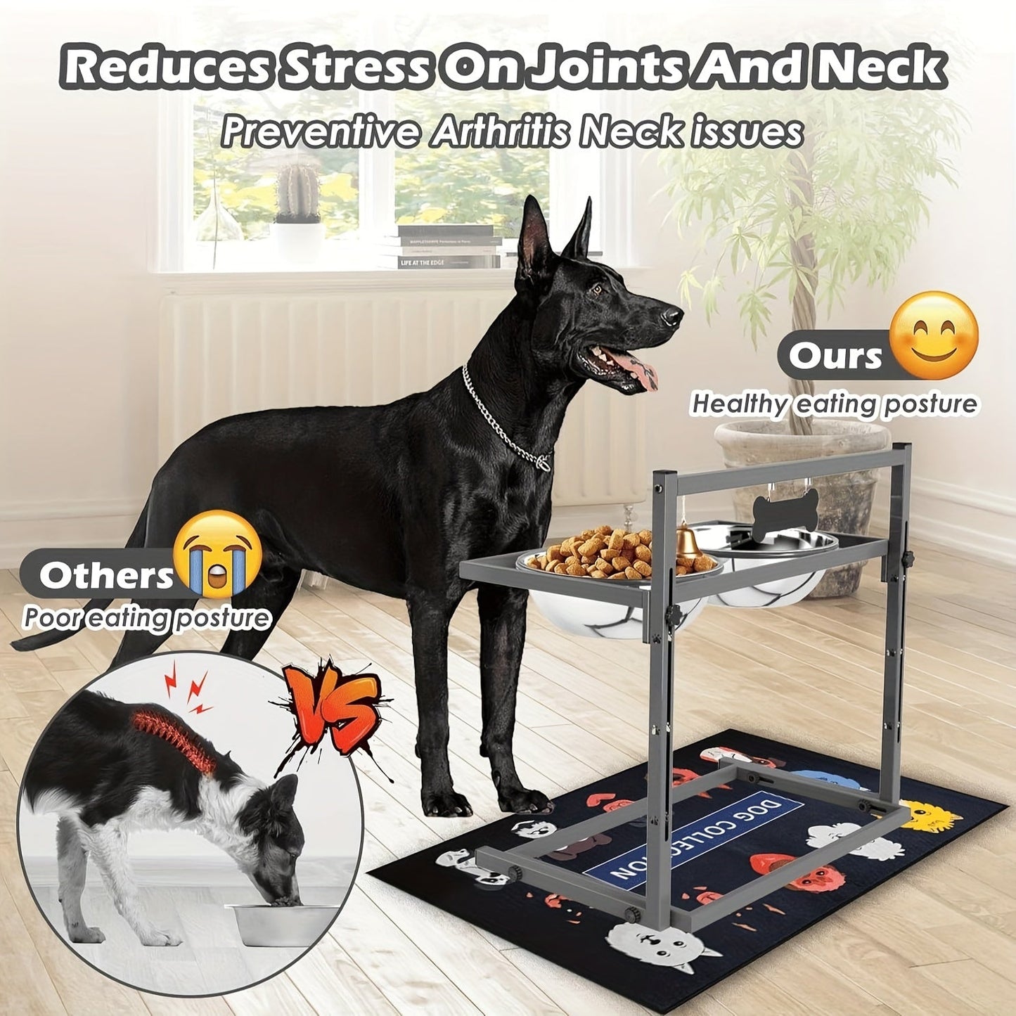 Elevated Dog Bowls for Large Dogs-4