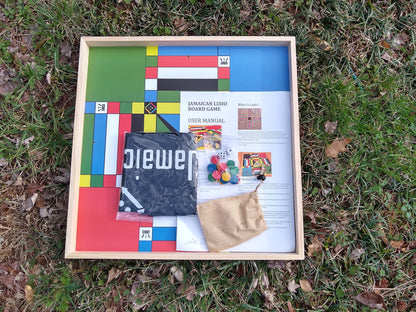 JAMAICANLUDO Jamaican Ludo Original Edition | 24in x 24in Board Game | Family Game Night Activity | Fun Easy Multi-Player Entertainment (4 Players, Ages 6+)