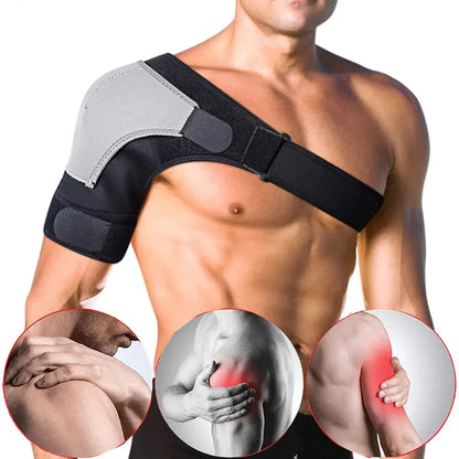 Adjustable Neoprene Shoulder Support Brace Compression Strap Black-0