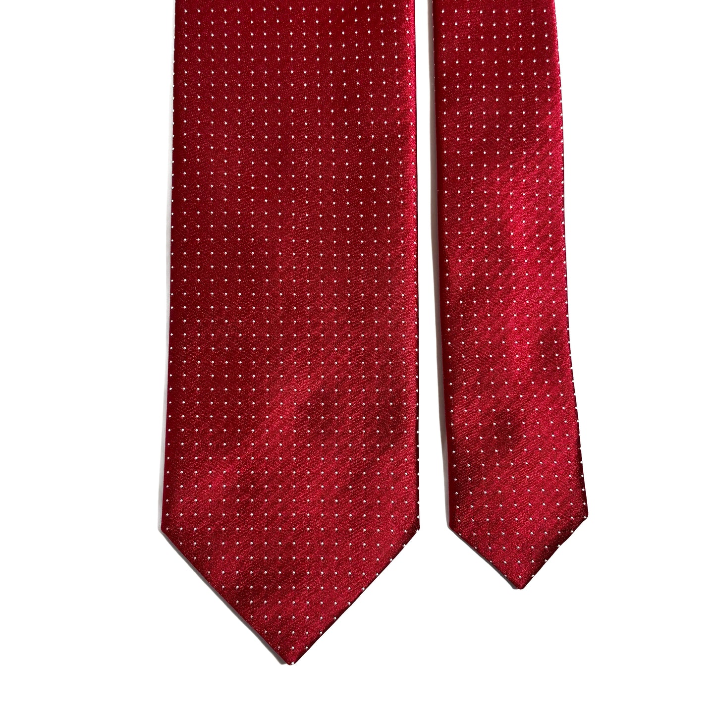 Red Polka Dot Silk Jacquard Tie-2
