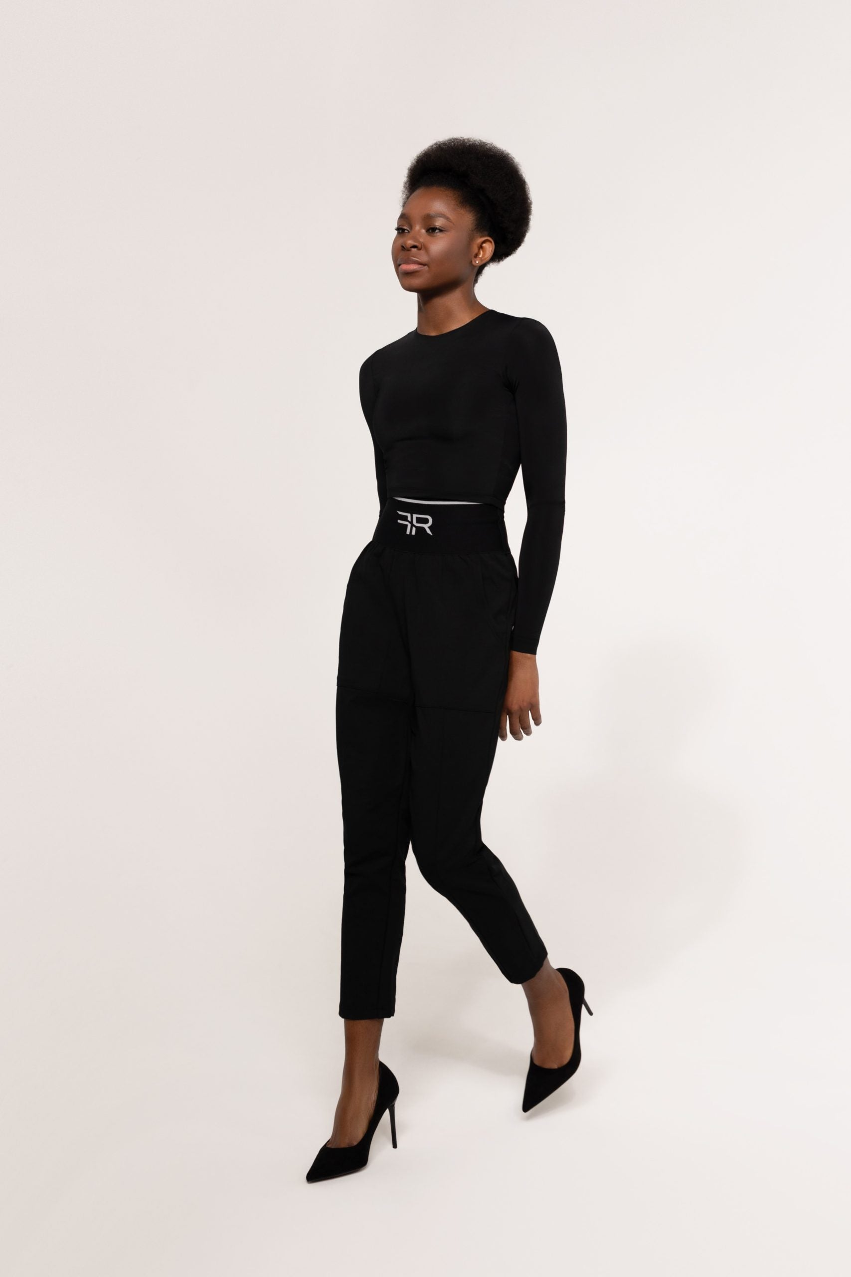 Wide-Leg Cotton-Blend Pant