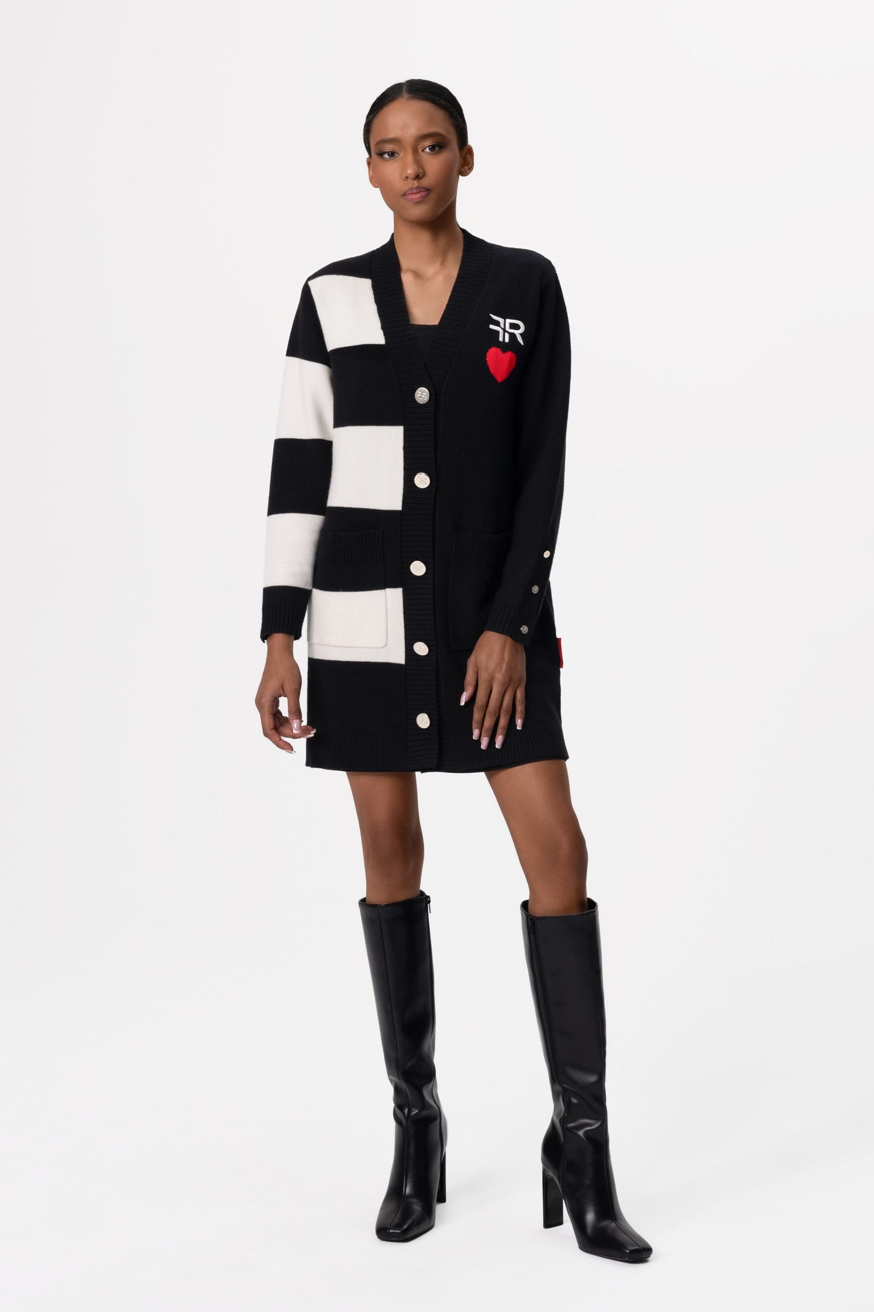 Immerse yourself in the epitome of sophistication with Freisi V-Neckline Cardigan