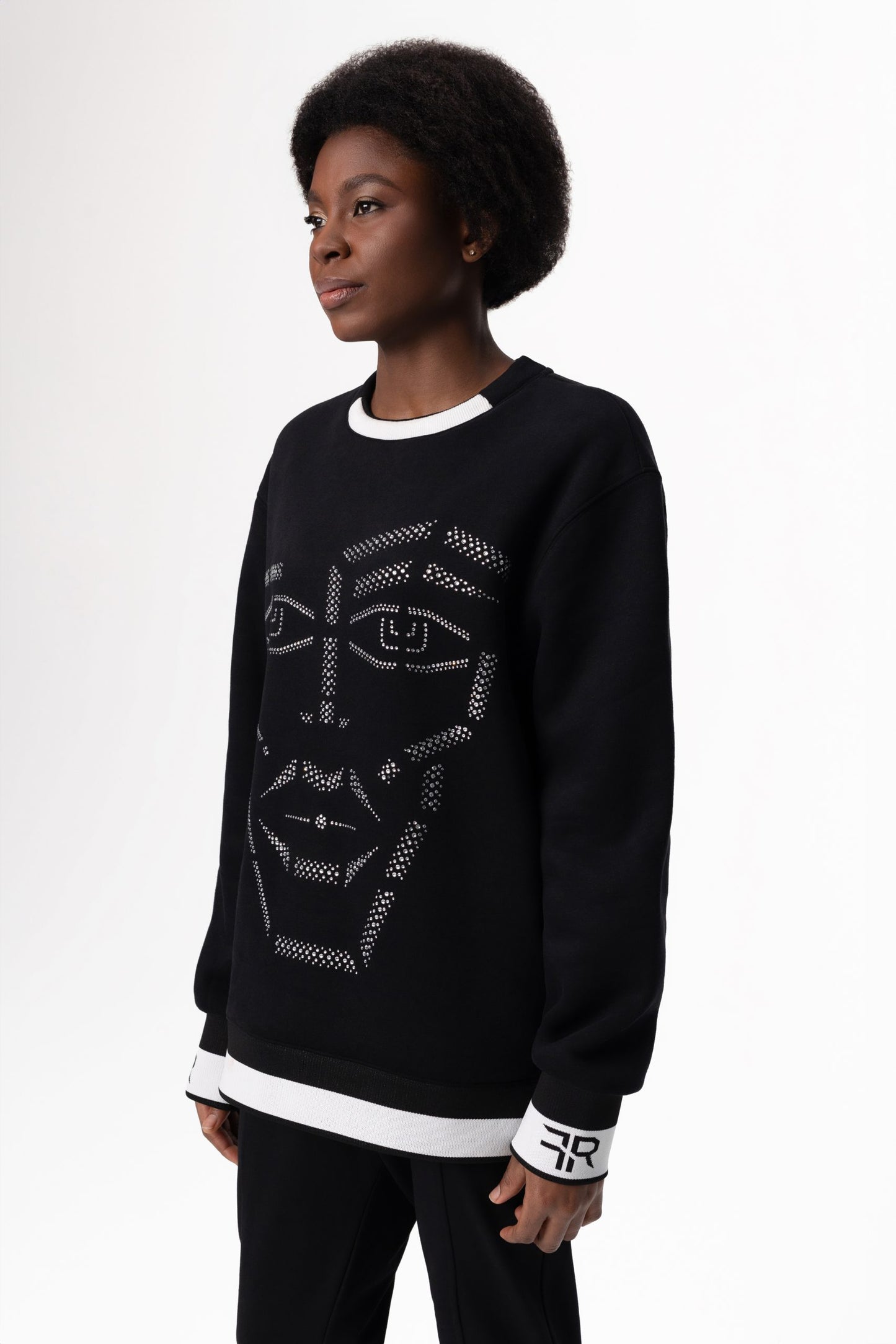 Crystal-Encrusted Unisex Sweatshirt-4