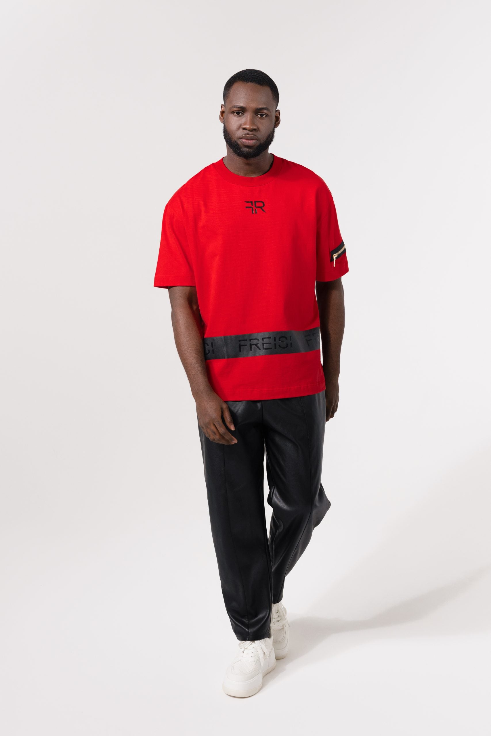 Freisi Fire Red T-Shirt-A striking blend of vibrant color
