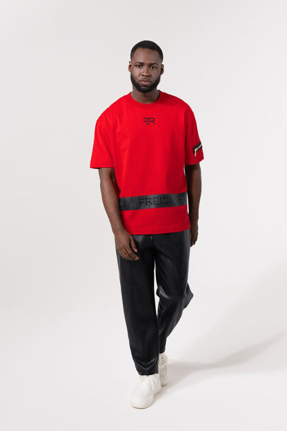 Freisi Fire Red T-Shirt-A striking blend of vibrant color