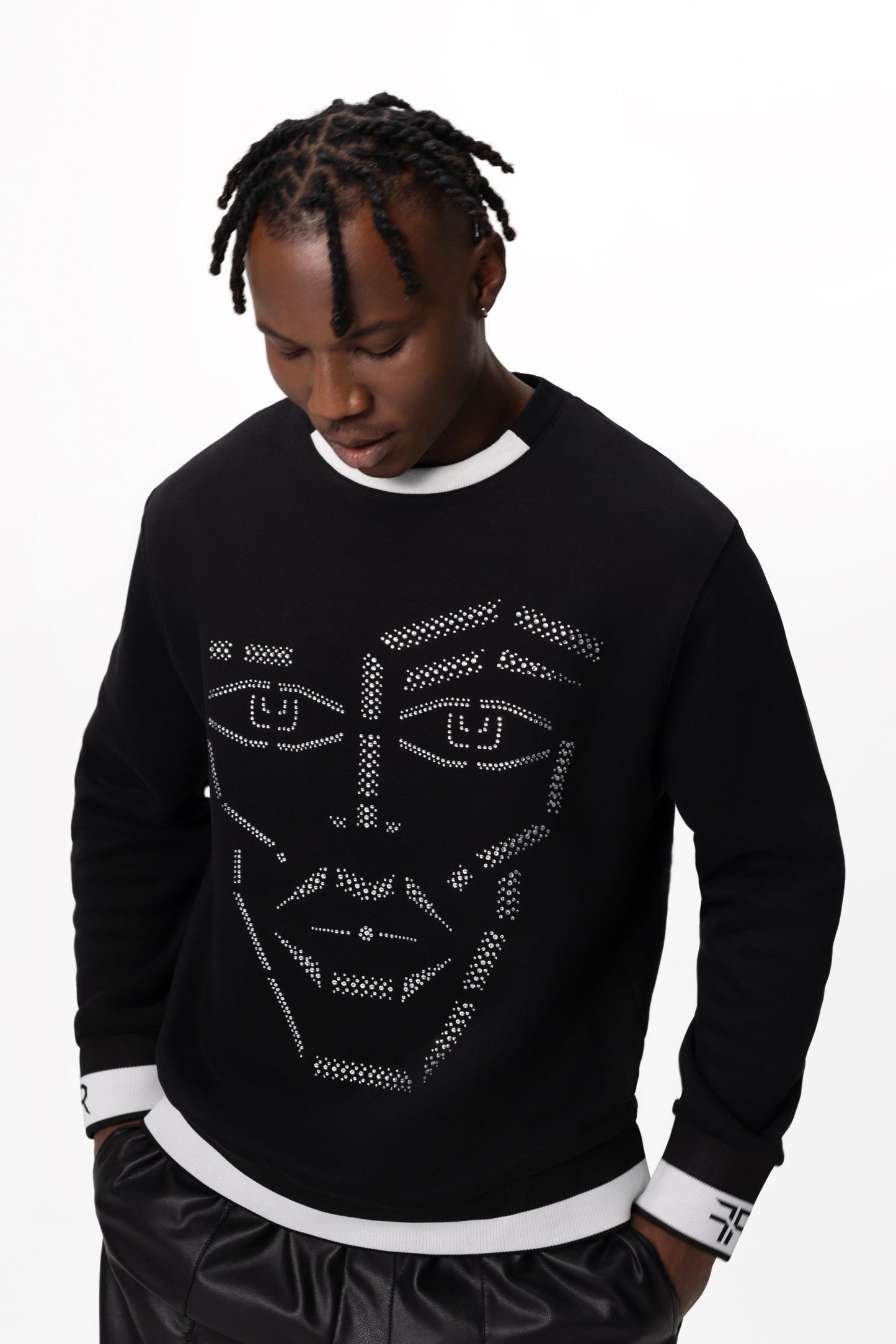 Crystal-Encrusted Unisex Sweatshirt-4