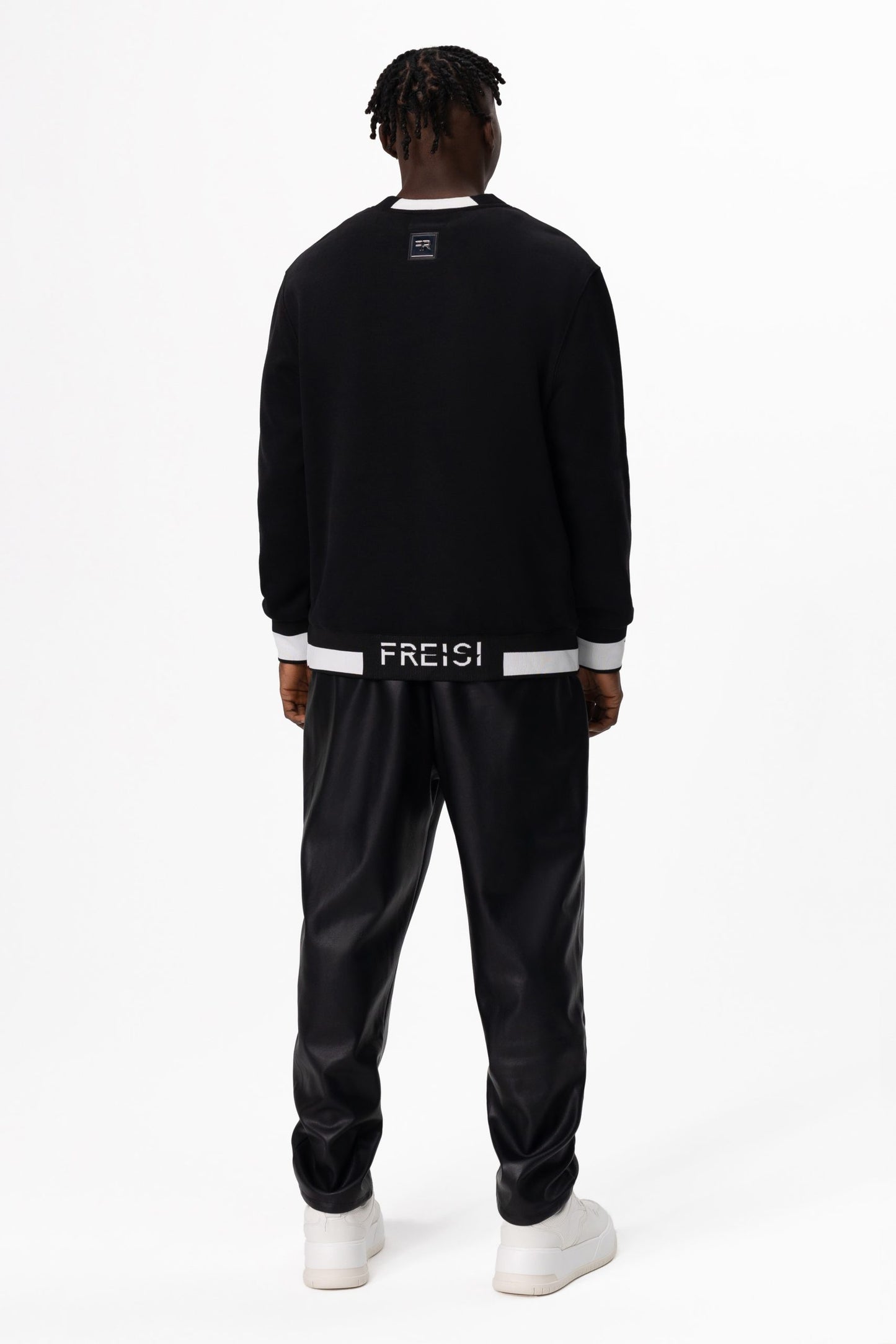 Crystal-Encrusted Unisex Sweatshirt with the crystal-encrusted face silhouette on the front is a nod to motifs from the Freisi paintings collection