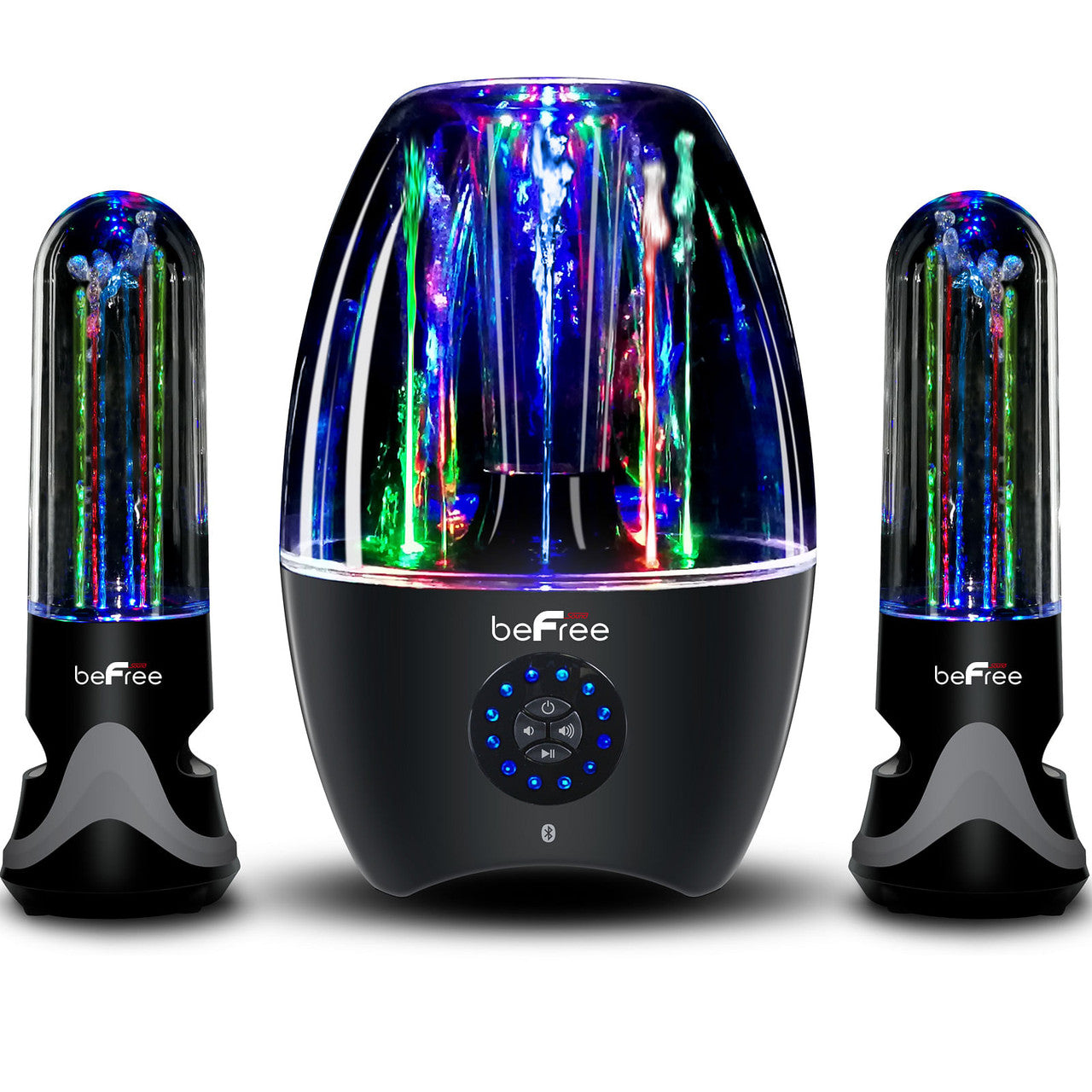 beFree Sound 2.1 Channel Bluetooth Multimedia LED Dancing Water Sound System-0