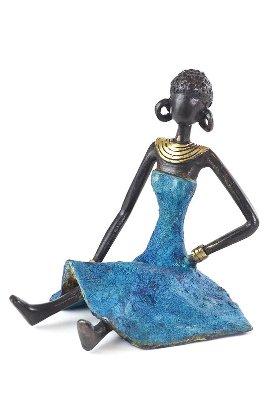 3 Serenity Burkina Bronze Sculpture