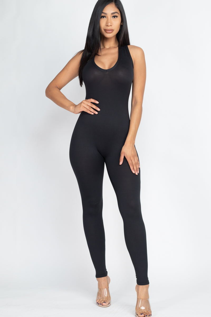 Racer Back Bodycon Jumpsuit (CAPELLA)-5