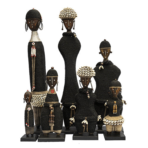 Beaded Namji Doll Black Family 01-0