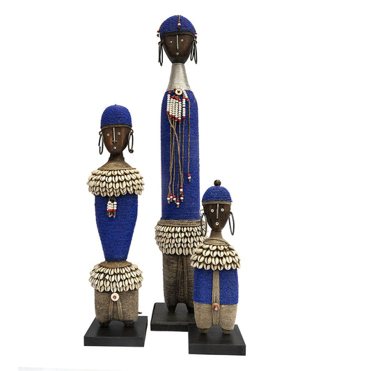 Beaded Namji Doll Blue Family 01-0