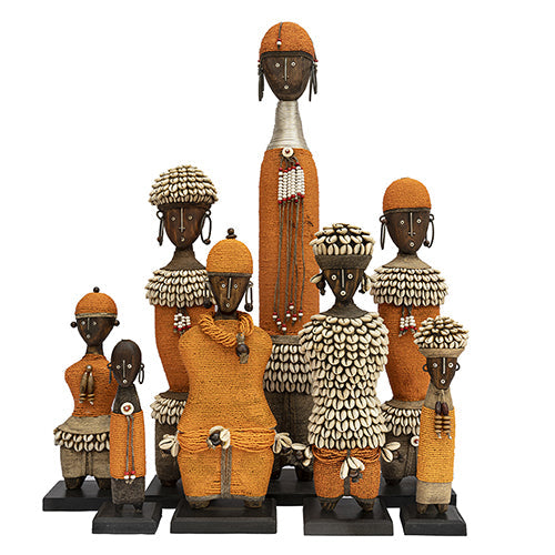 Beaded Namji Doll Orange Family 02-0