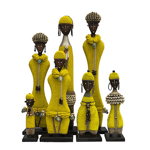 Beaded Namji Doll Yellow Family 02-0