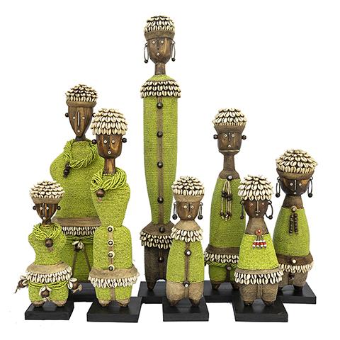 Beaded Namji Doll Lime Green Family 01-0