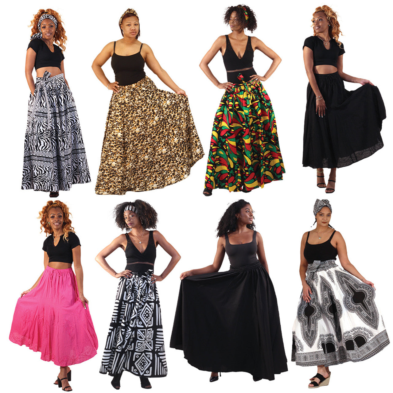 Set Of 8 African Inspired Skirts