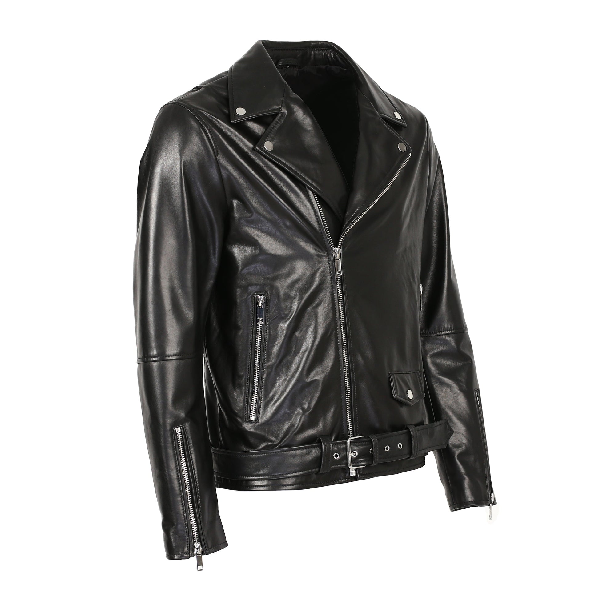 Classico Men's New Zealand Leather Motorcycle Jacket-4