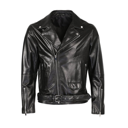 Classico Men's New Zealand Leather Motorcycle Jacket-0
