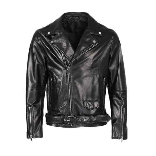 Classico Men's New Zealand Leather Motorcycle Jacket-0