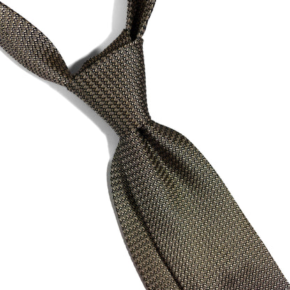 Beige Silk Grenadine Tie (Garza Grossa)-1