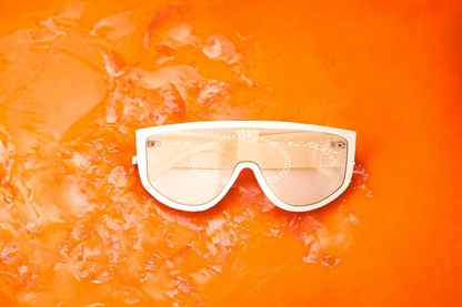 Beige Retro Oversized  Sunglasses-1