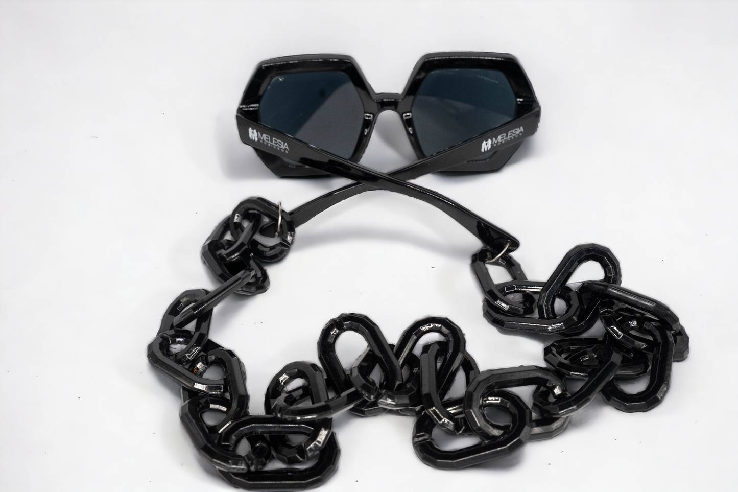 GlamorGon Oversized Shades Black With Black Lens-1