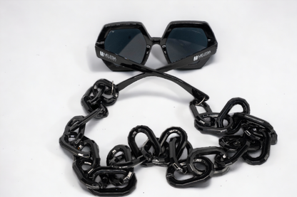 GlamorGon Oversized Shades Black With Black Lens-1