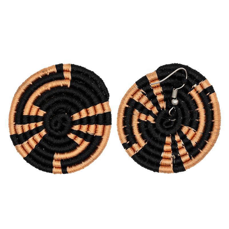 Disc Embroidery Earrings 01 | Handmade in Rwanda-0