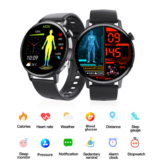 ECG monitor Smart Watch Non Invasive Blood Glucose Smart Watch with Blood Component Analysis-1