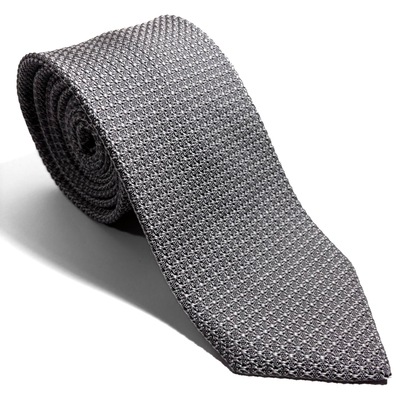 Silver Silk Grenadine Tie (Garza Grossa)-0