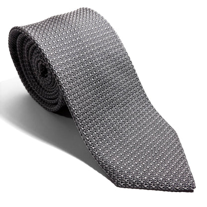 Silver Silk Grenadine Tie (Garza Grossa)-0