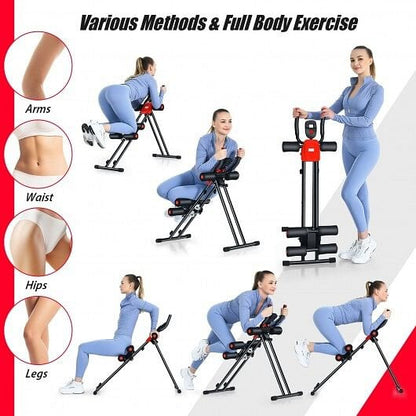 Foldable Adjustable Core Abdominal Trainer with 3 Adjustable Resistance and LCD Display-2