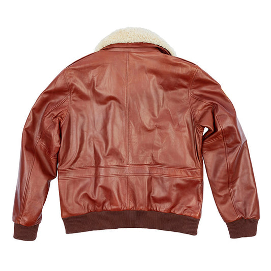 US Flag Flight Mens Pilot Leather Jacket-1