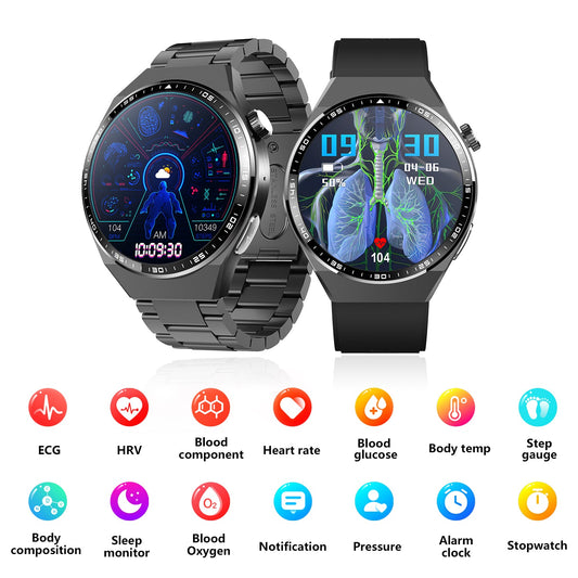 2025 New Accurate Measure ECG+PPG Smart Watch Men Full Touch Screen Sport Fitness Watches Bluetooth For Android ios Smartwatch-1