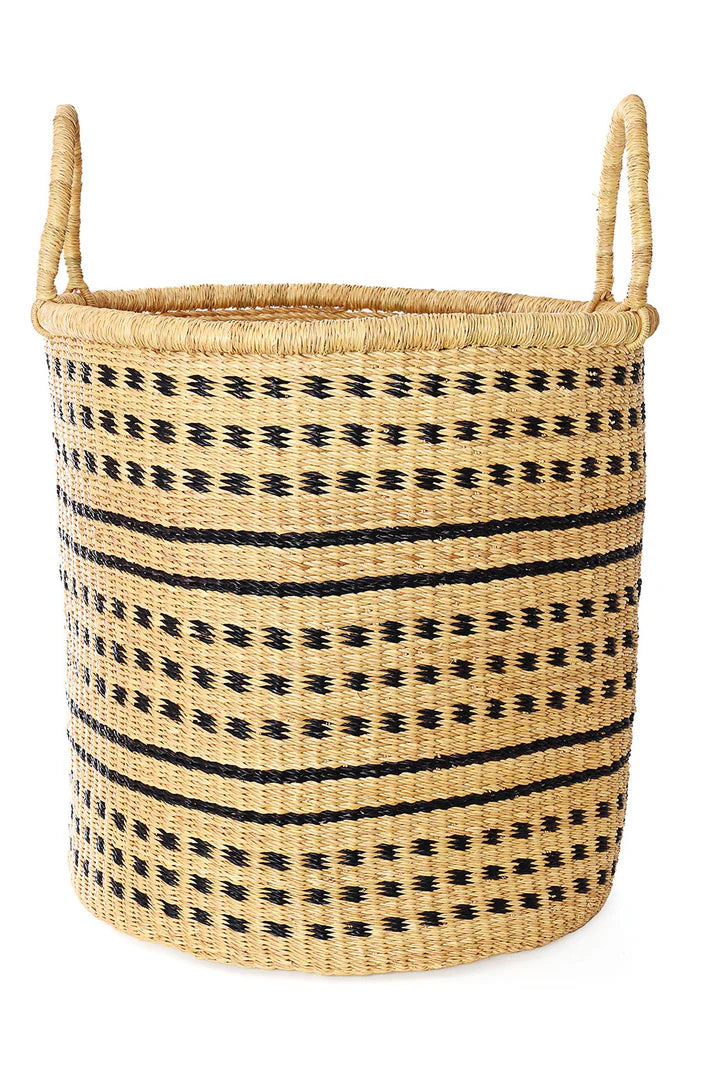 Set of 2 Dotted Elephant Grass Open Hampers