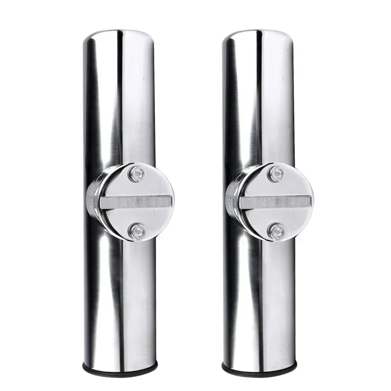 2PCS Stainless Steel Clamp-On Fishing Rod Holders-0