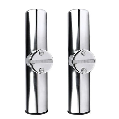 2PCS Stainless Steel Clamp-On Fishing Rod Holders-0