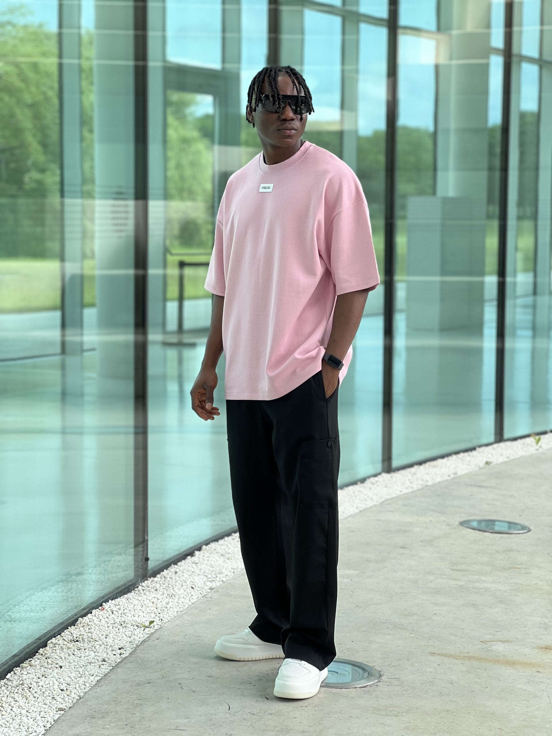 Oversized Pink Tee-2