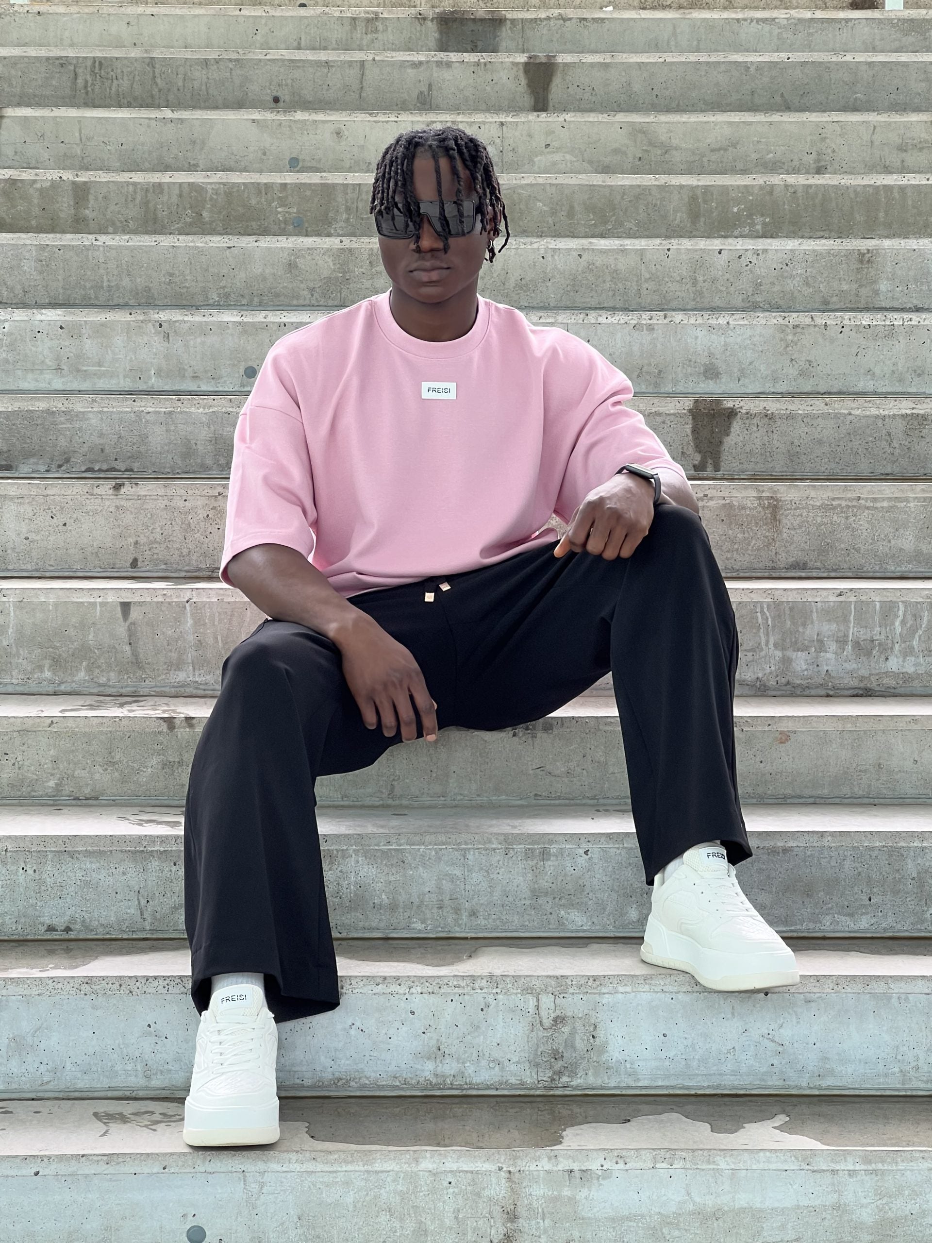 Oversized Pink Tee-5