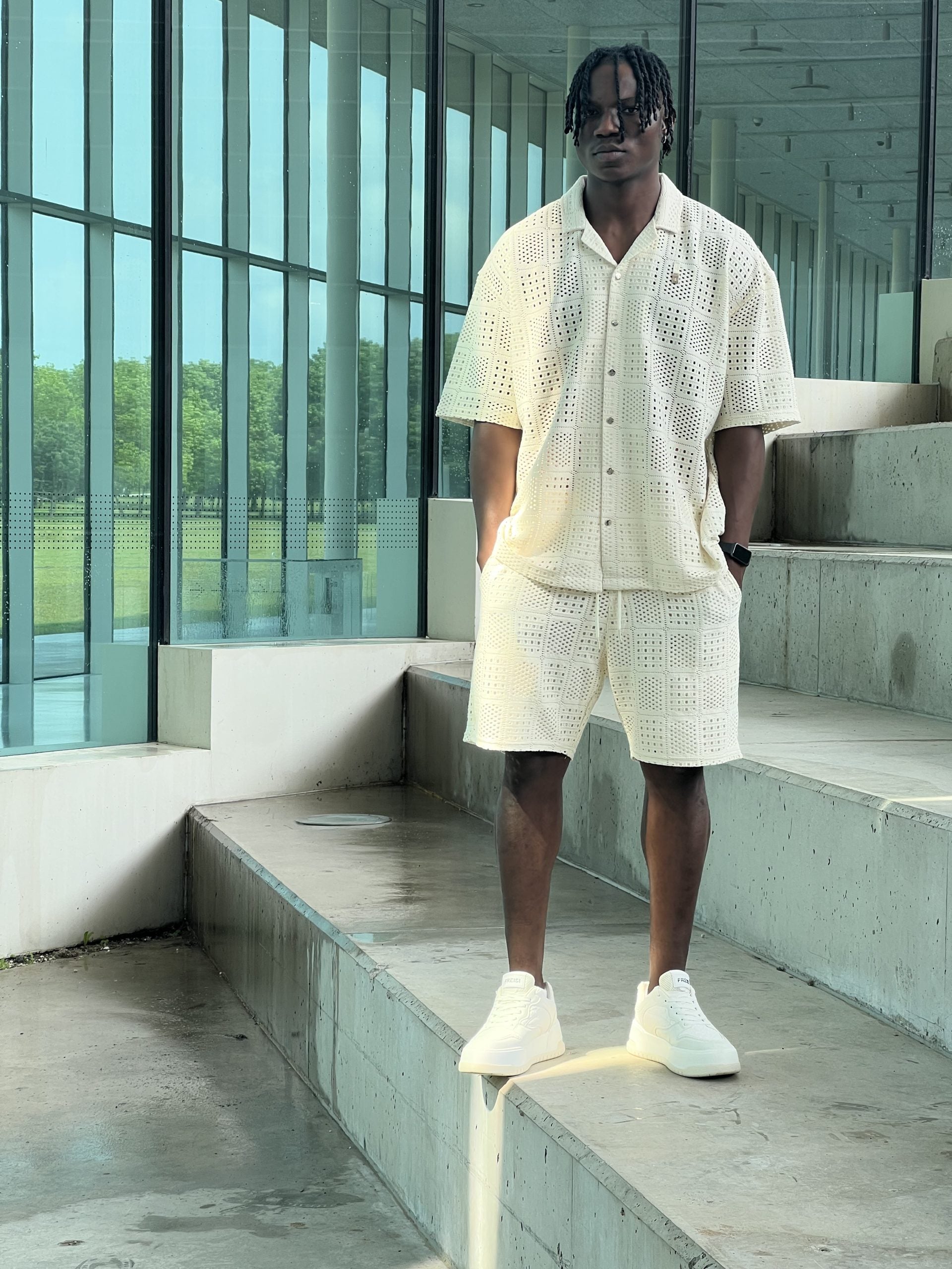 Textured Shirt – Cream-0