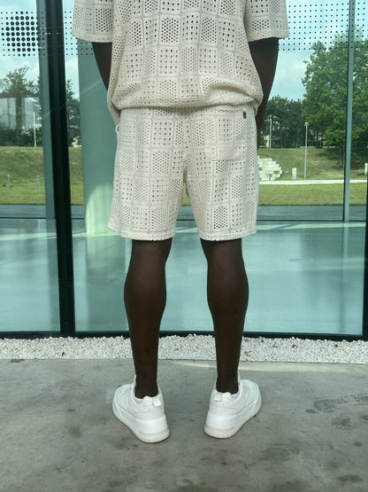Textured Shorts – Cream-3