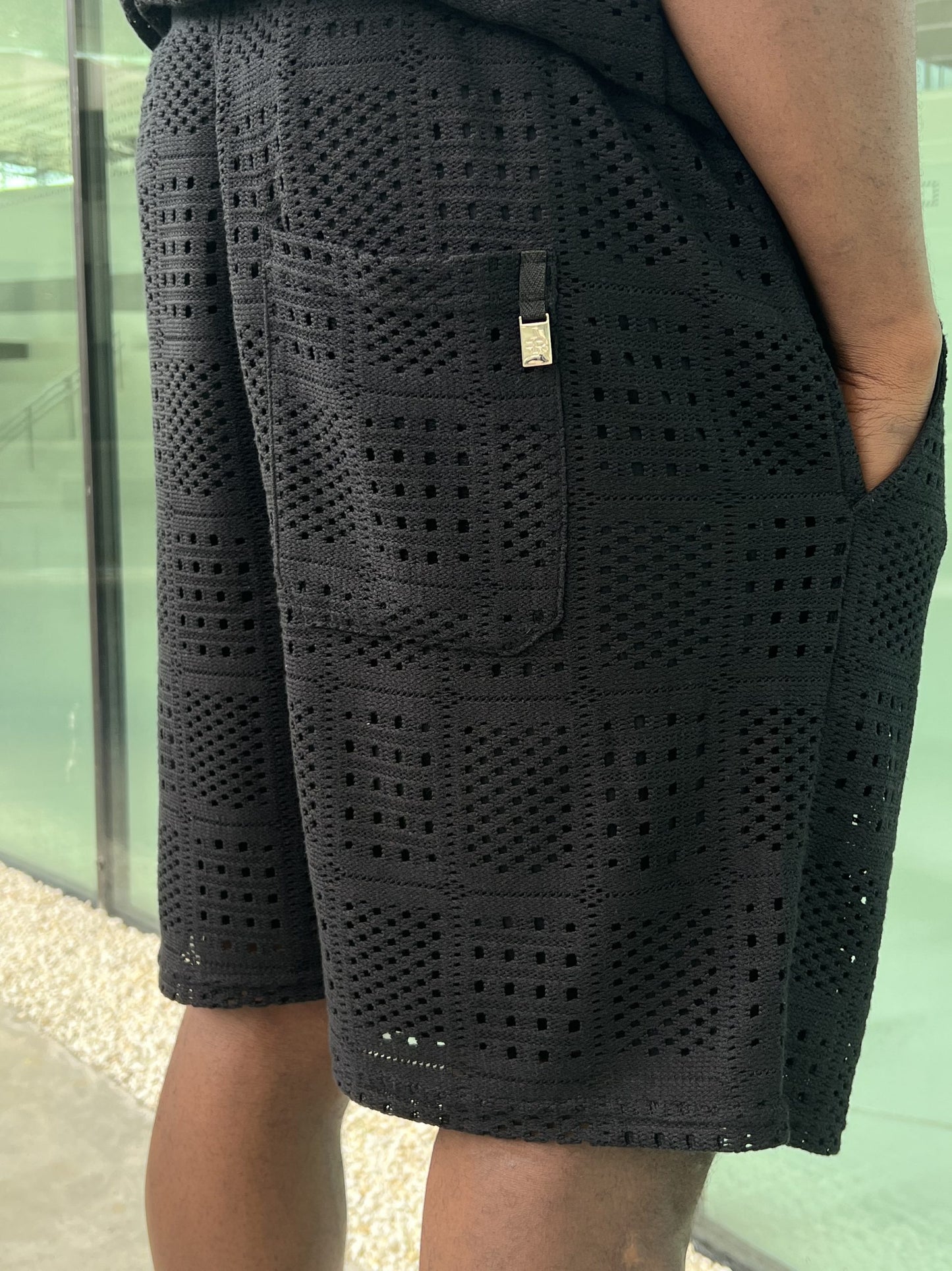 Textured Shorts – Black-3